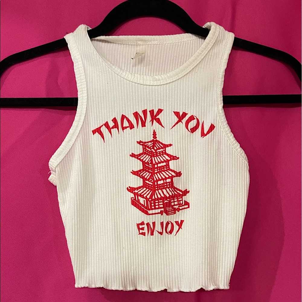 “thank you enjoy” tank top